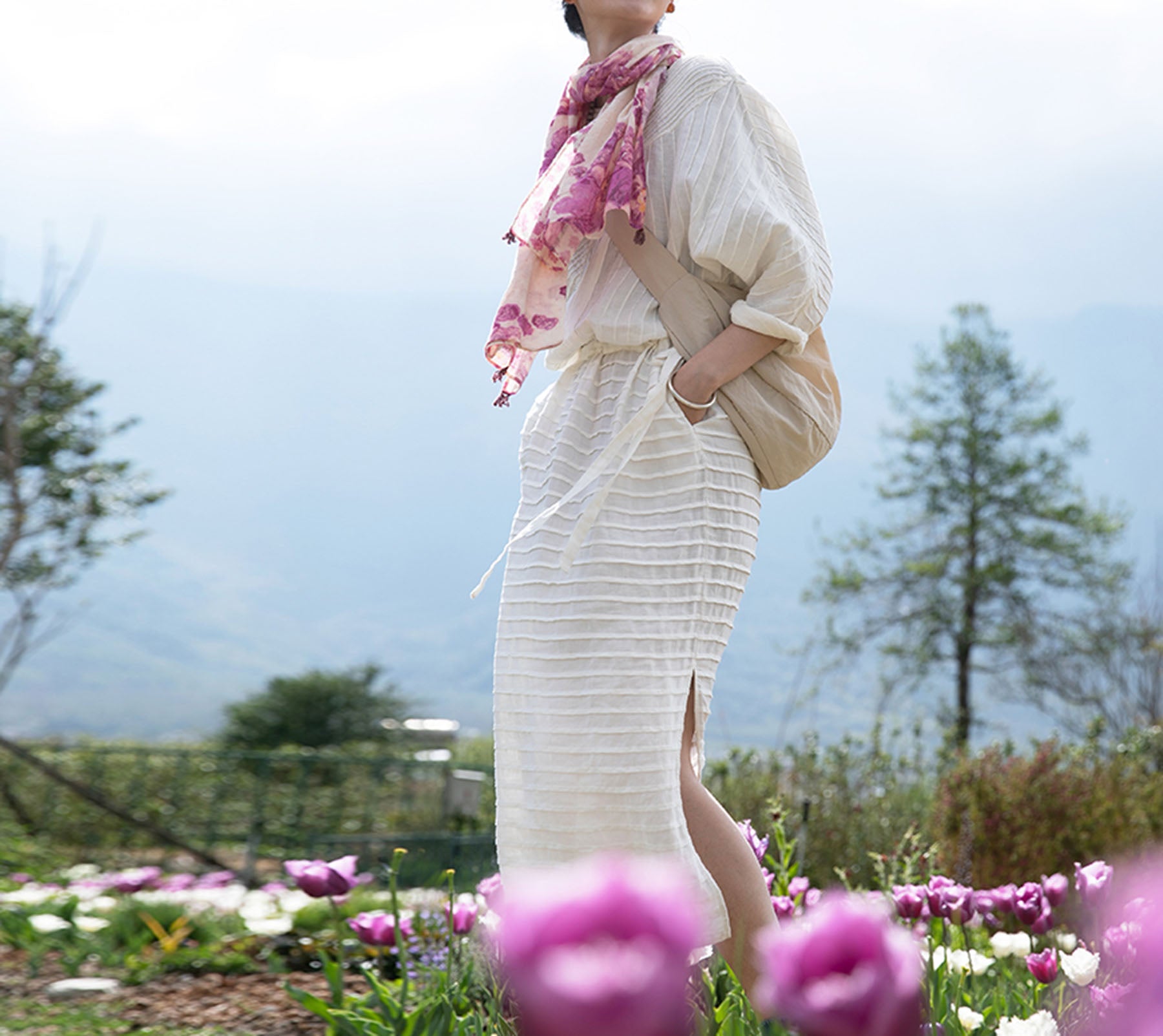 edoa Hand-pintucked Linen Dress