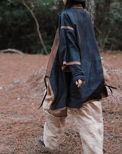 edoa Reversible Dupioni Mud Silk Cardigan