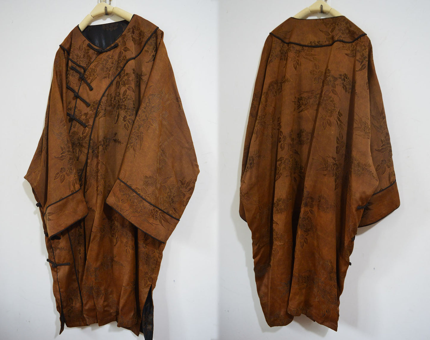 edoa Mud Silk Rayon Blend Jacquard Qipao