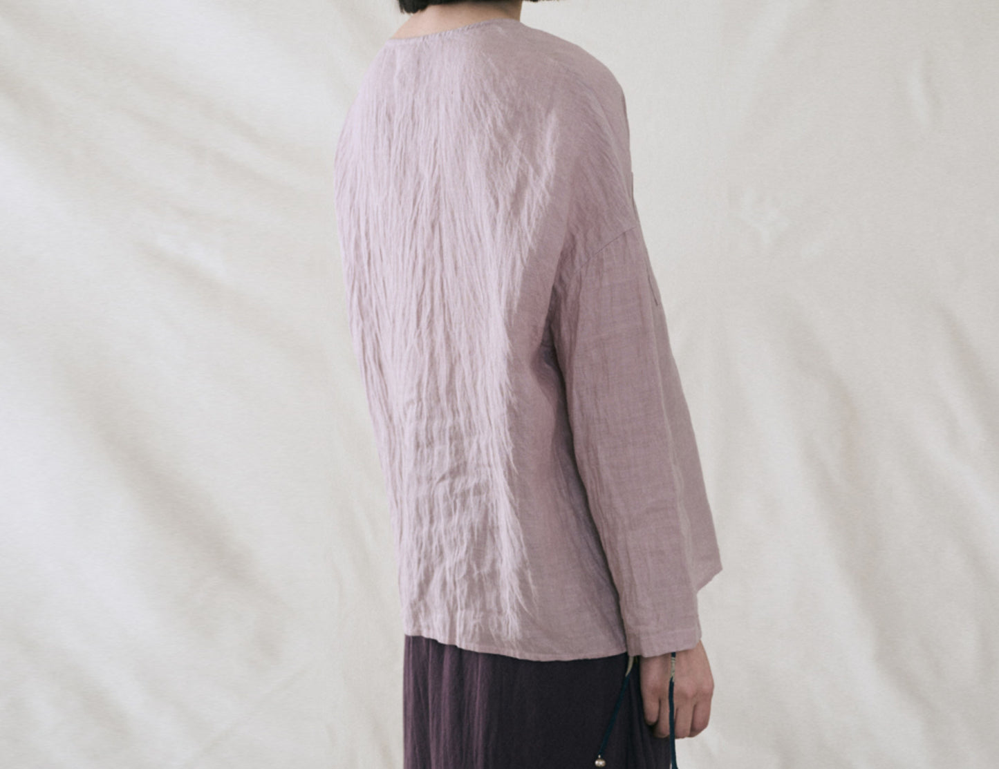 edoa Washed Ramie Pullover Blouse