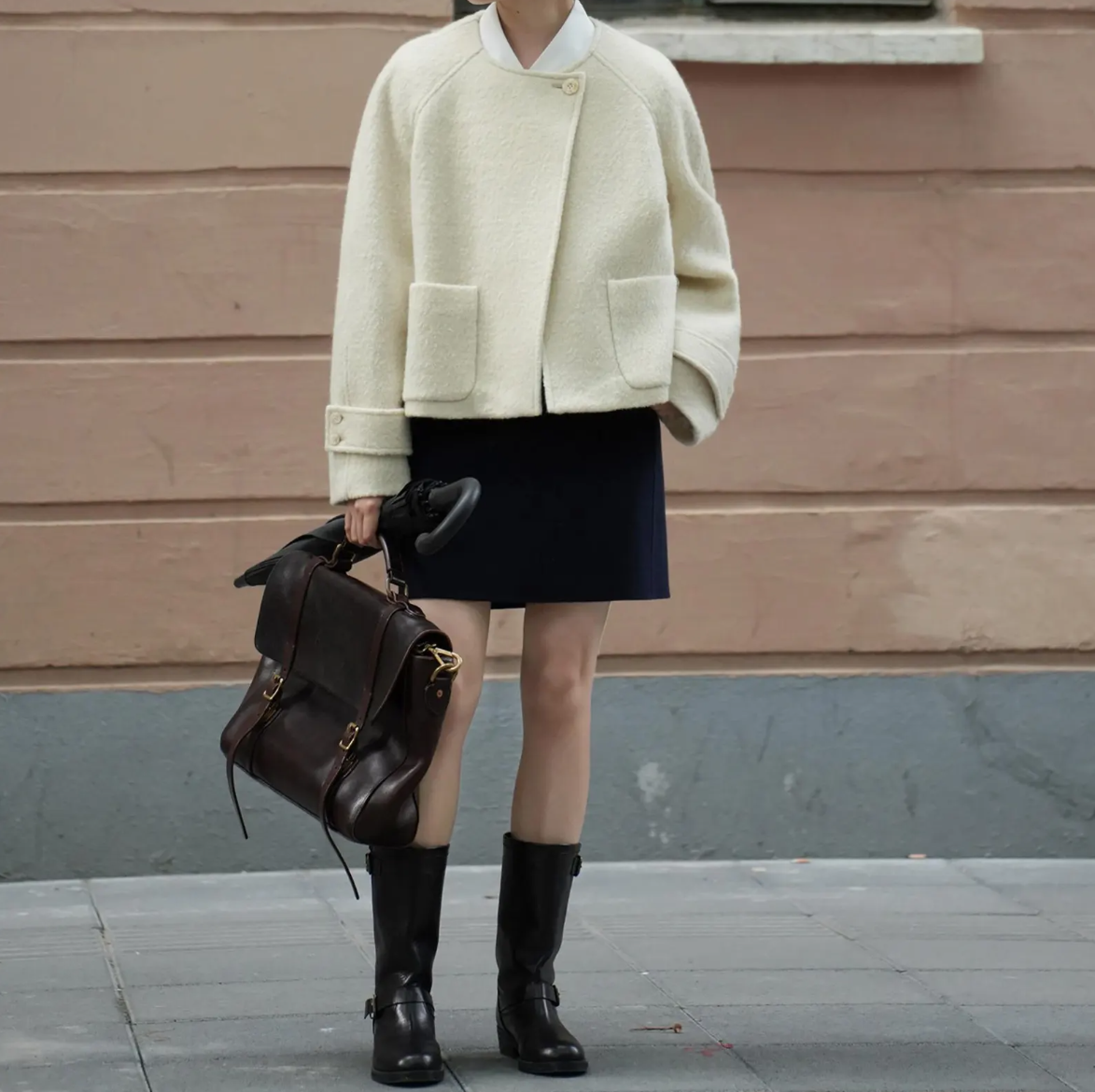 edoa Short Loop-yarns Wool Jacket