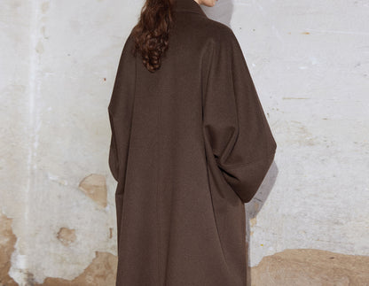 edoa Minimalist Double Faced Wool Oversized Coat 