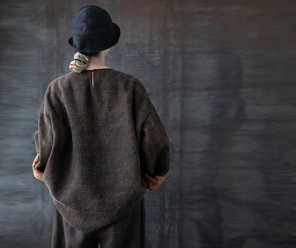 edoa Heavy Weight Mud Tussah Silk Top