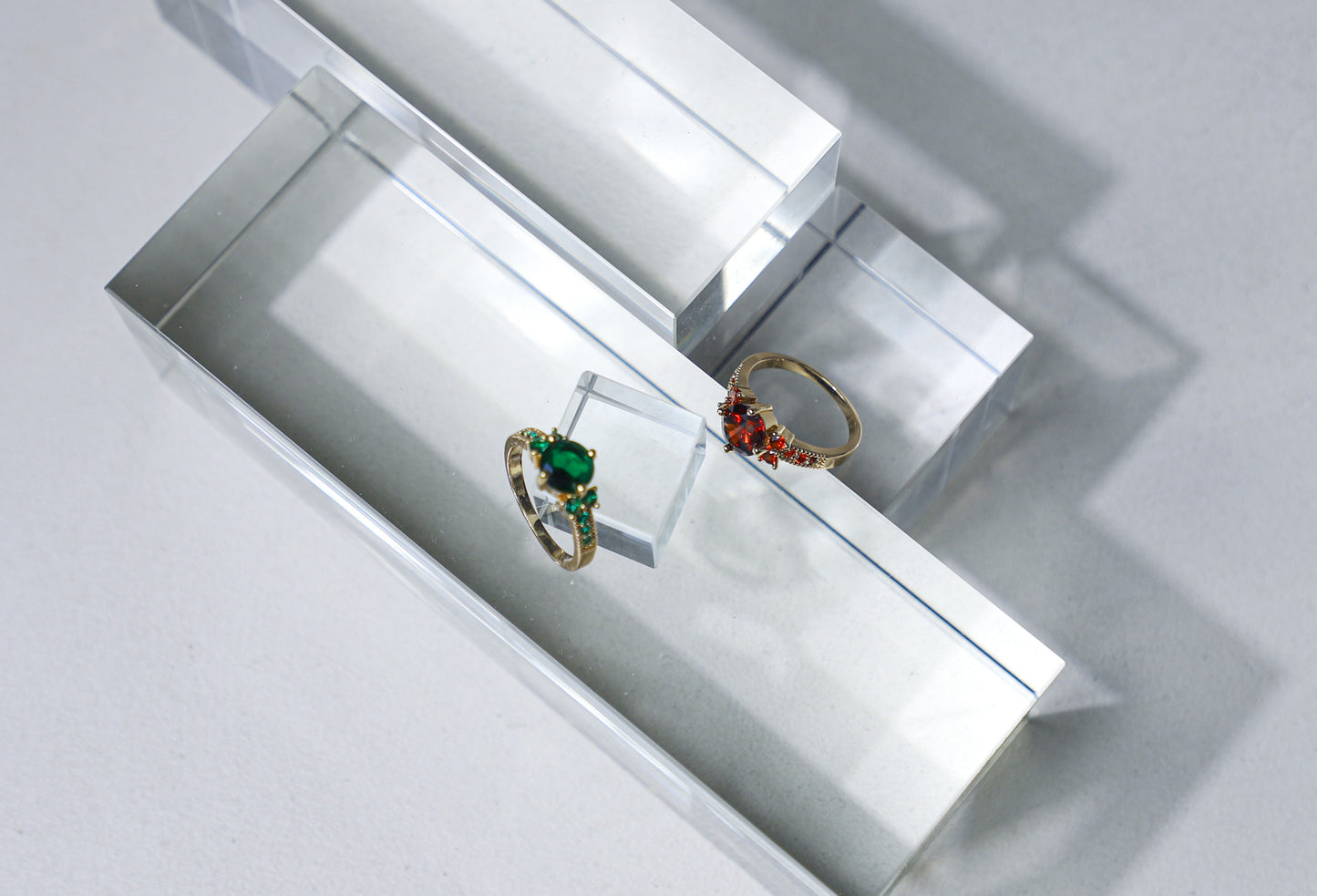 edoa Minimalist Dainty Pavé Birthstone Ring