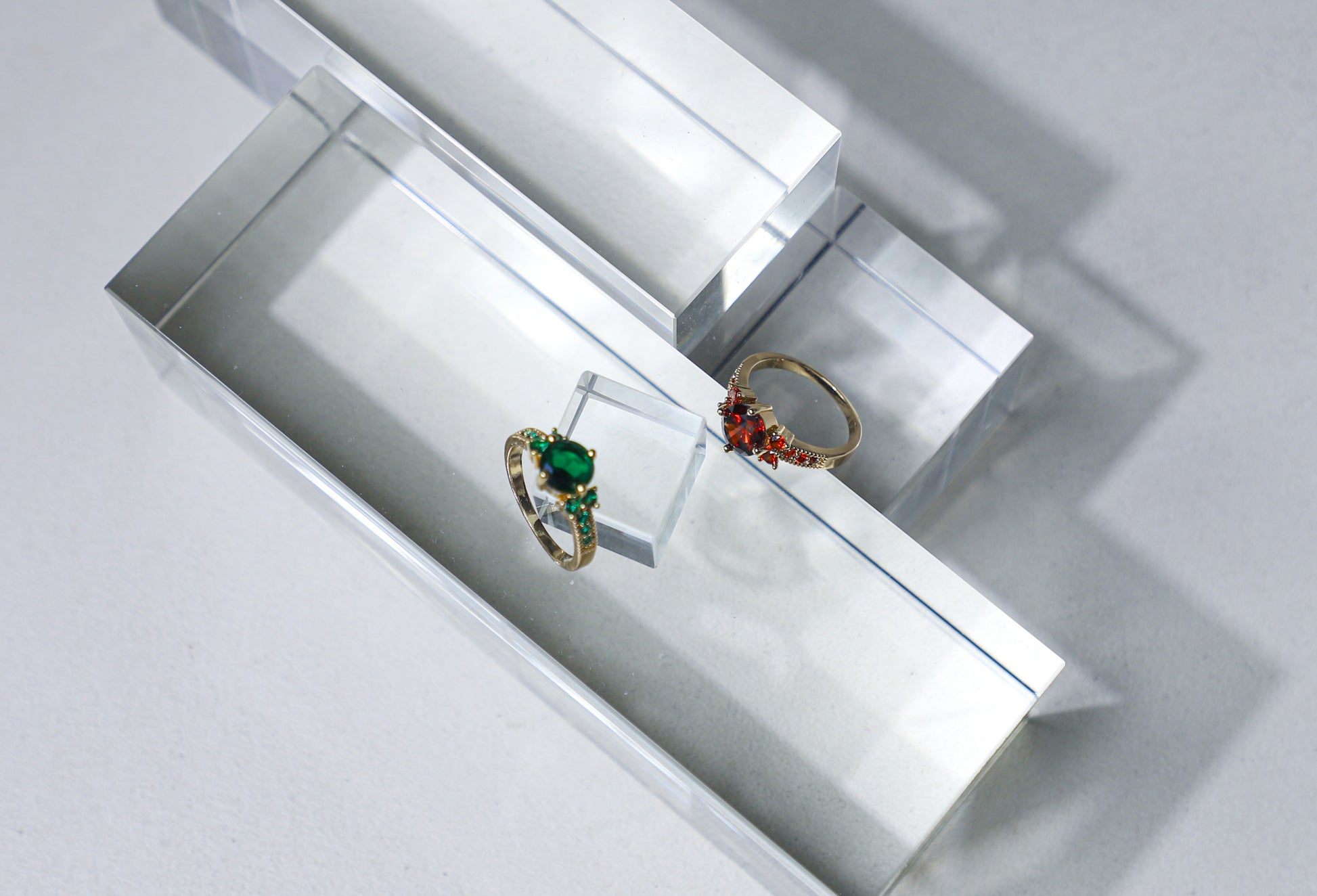 edoa Minimalist Dainty Pavé Birthstone Ring