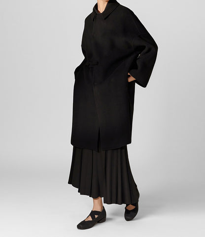 edoa Chinese Style Double-faced Wool Coat 