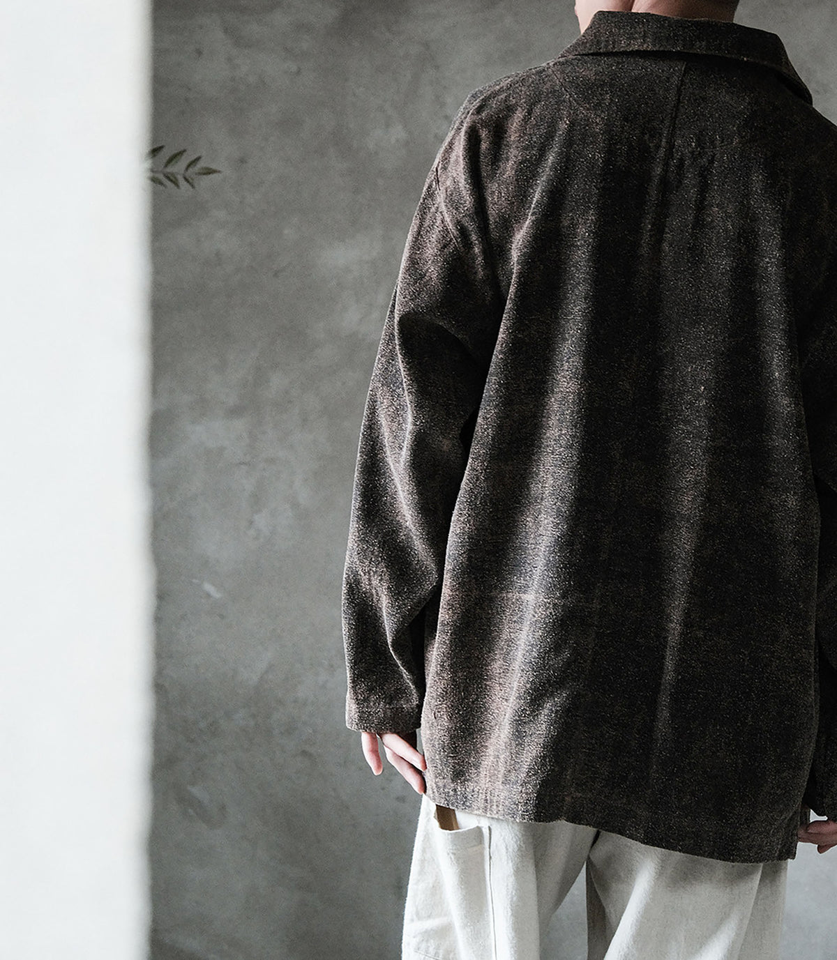 edoa Mud Tussah Silk Work Jacket