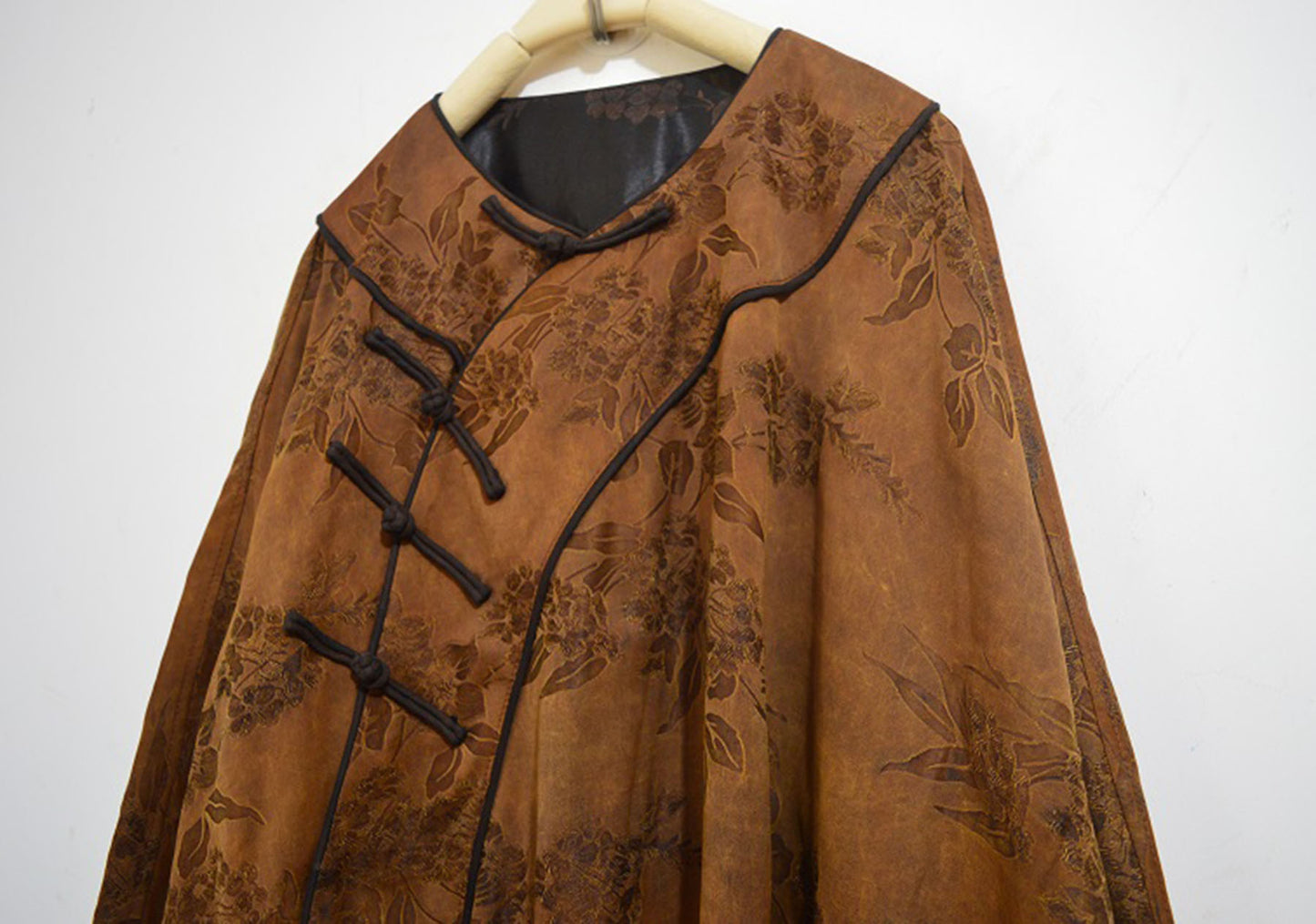 edoa Mud Silk Rayon Blend Jacquard Qipao
