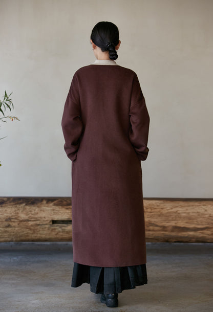 edoa Double Faced Wool Chinese Dress