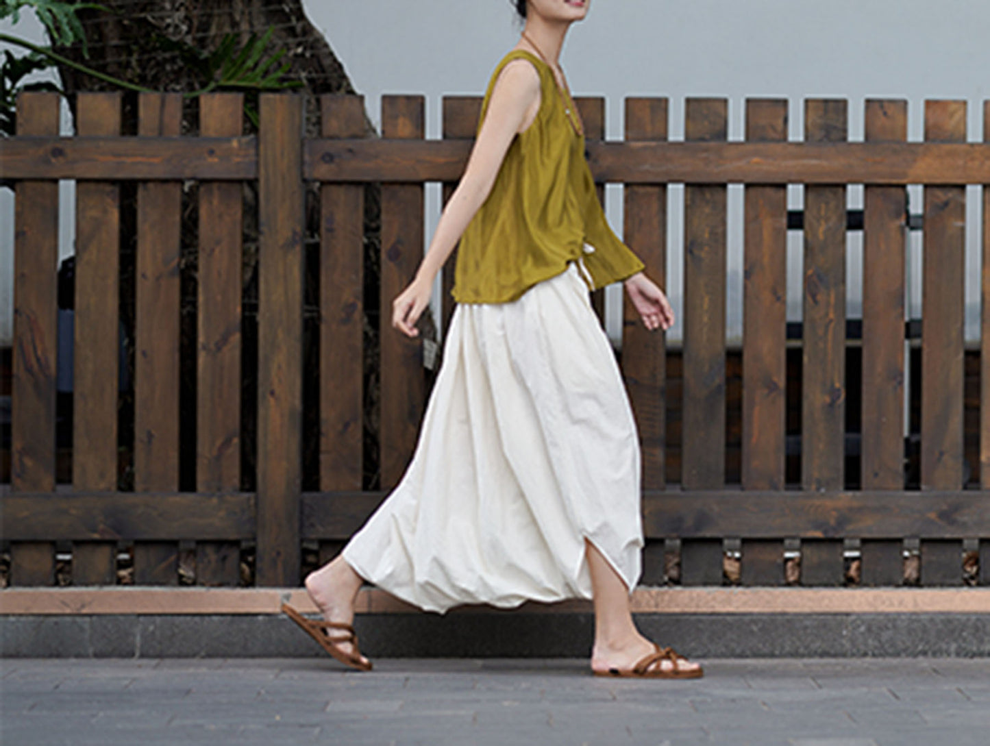 edoa Asymmetric Harem Pants 