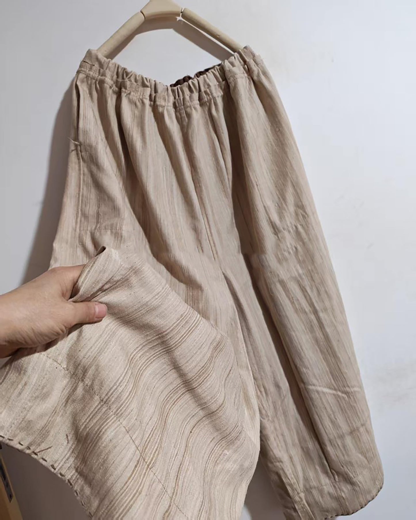 Undyed Tussah Silk Wide Pants pa0171 X318