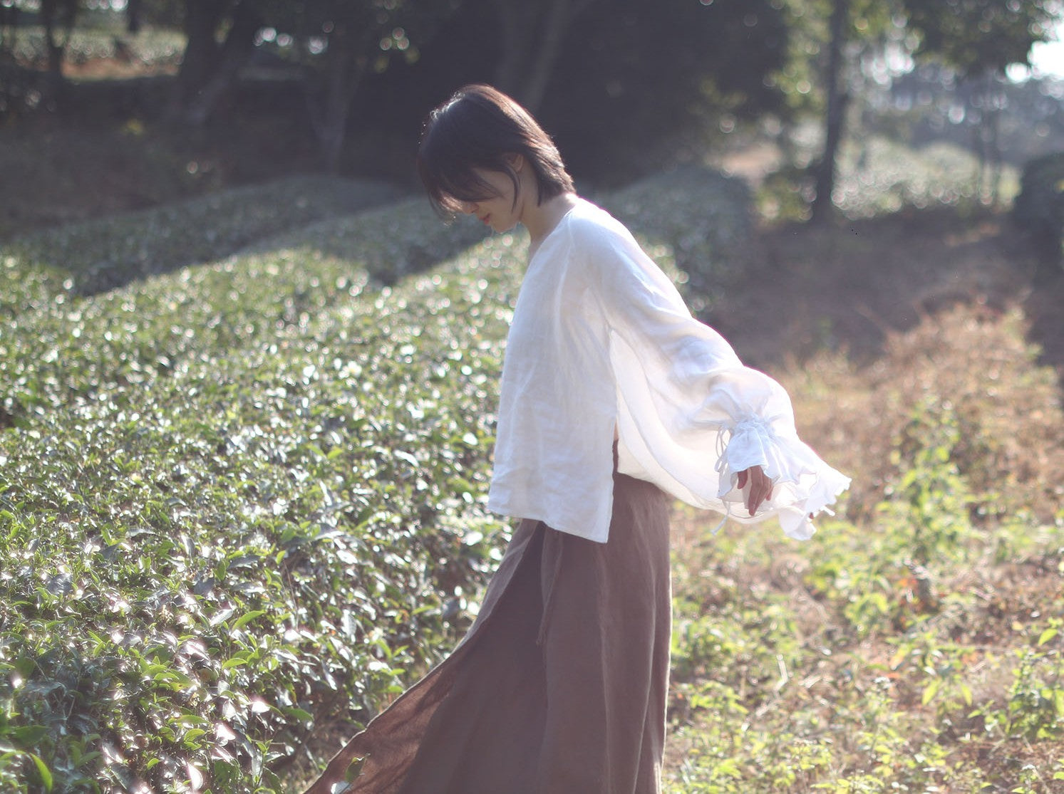 edoa White 18th Century Linen Pirate Shirt