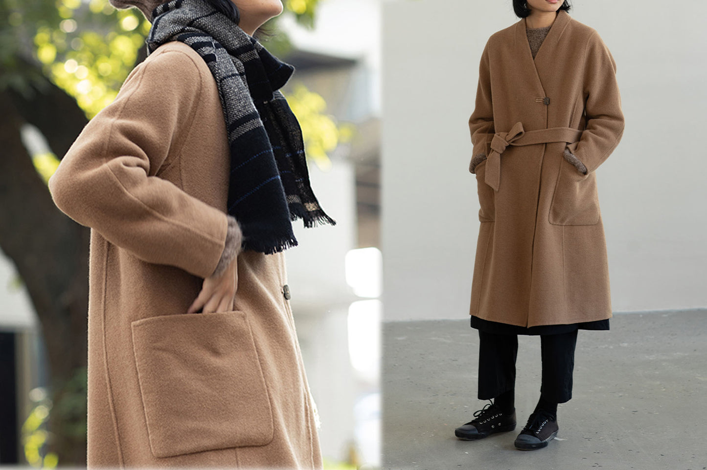 edoa Double Faced Wool Coat 