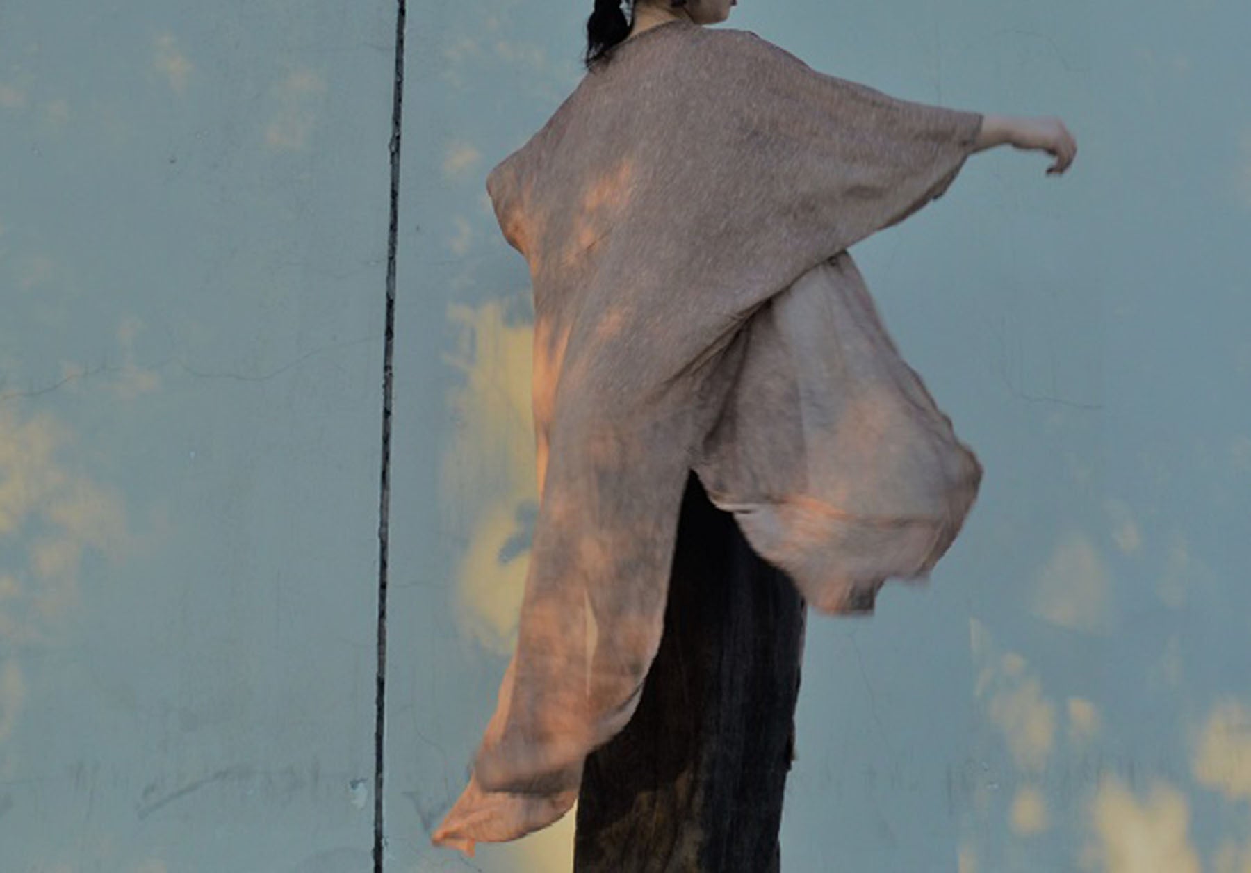 edoa Plant Dyed Silk Linen Blend Duster Coat 
