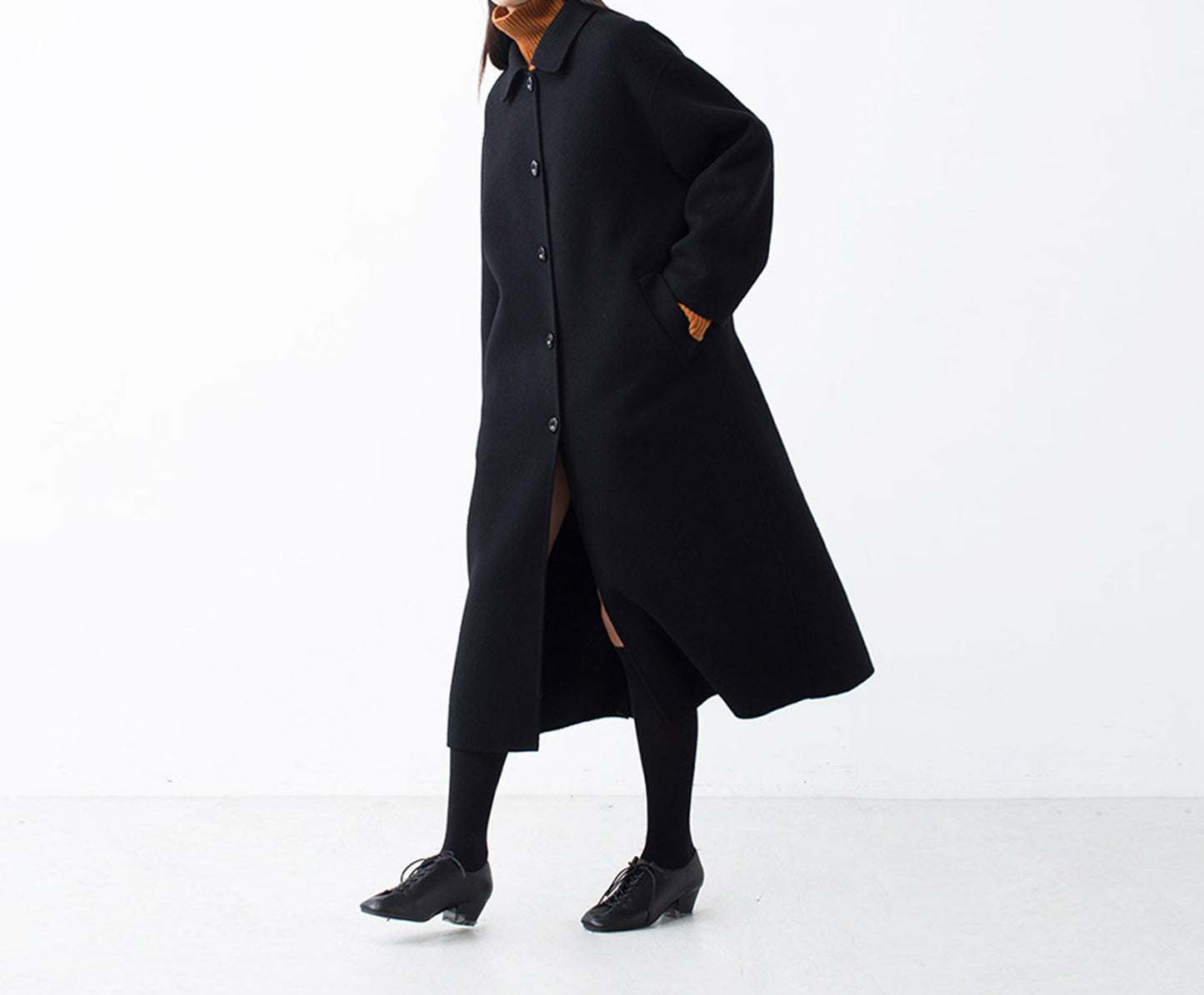 edoa Classic Wool Oversized Cocoon Coat