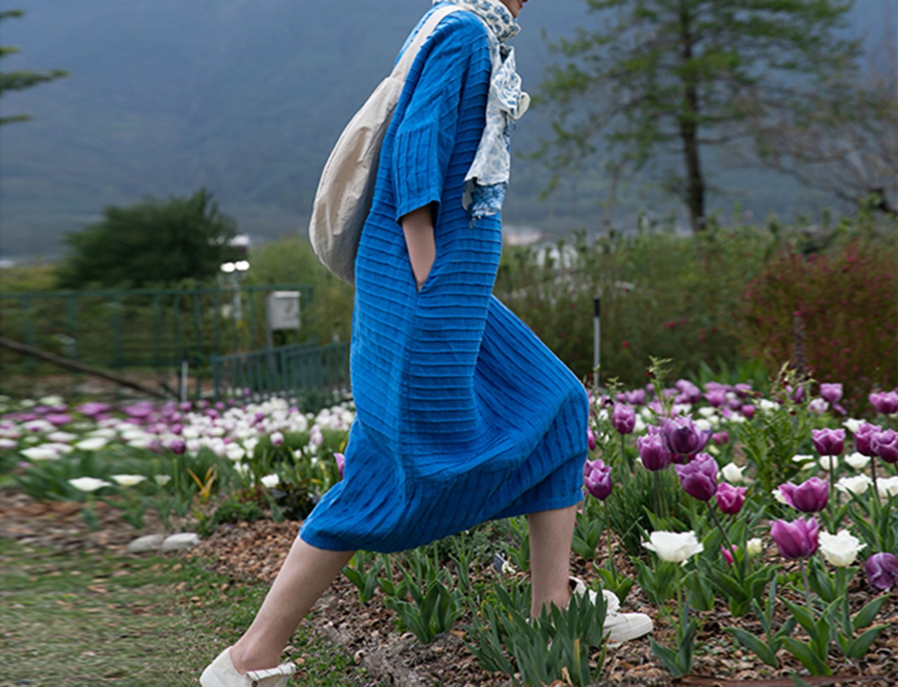 edoa Hand-pintucked Linen Dress