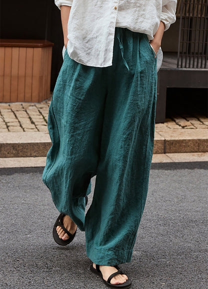 edoa Washed Linen Palazzo Pants