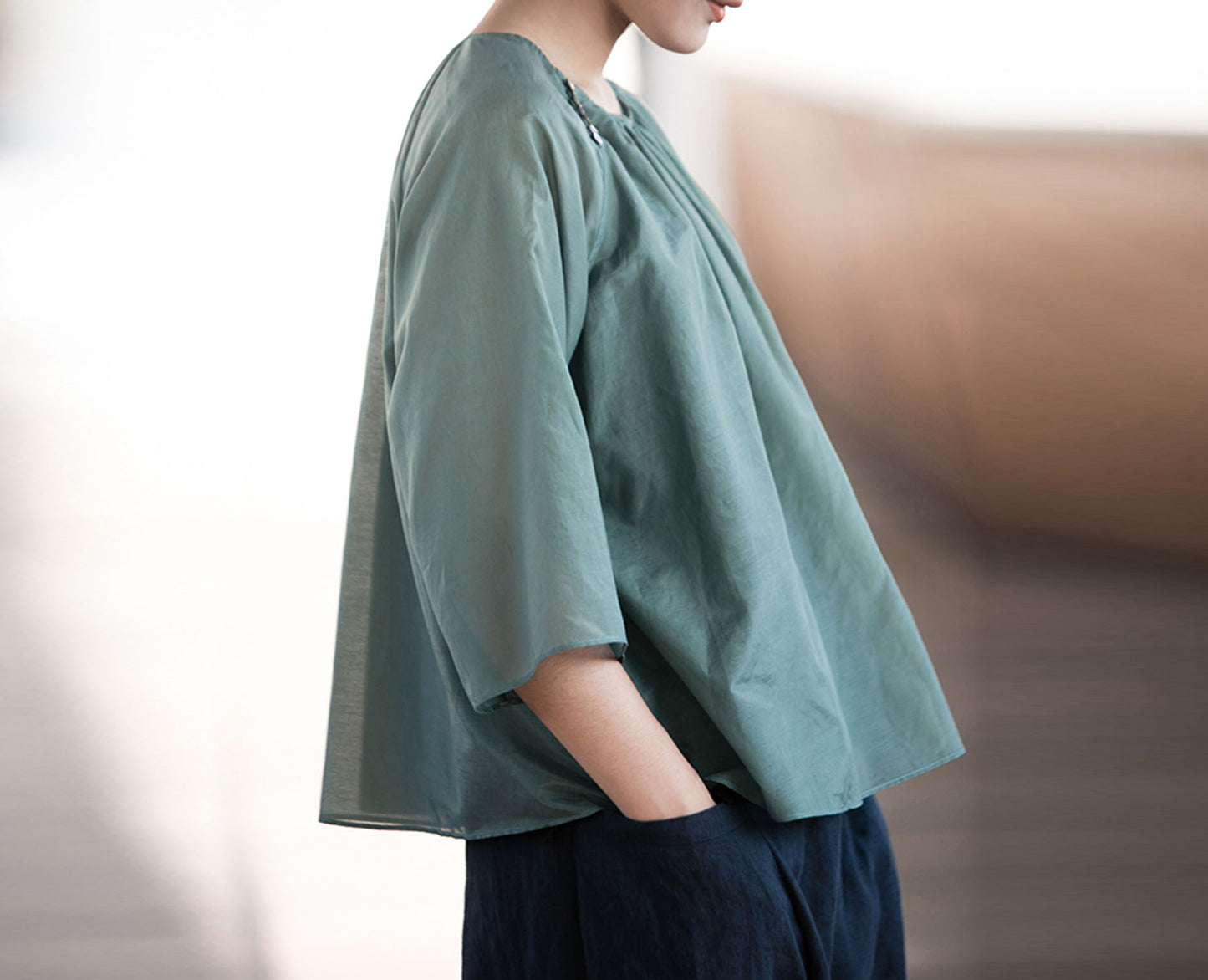 edoa Flared Trapeze Blouse