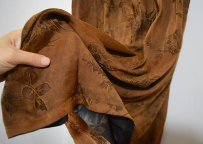 edoa Reversible Mud Silk Rayon Blend Jacquard Skirt