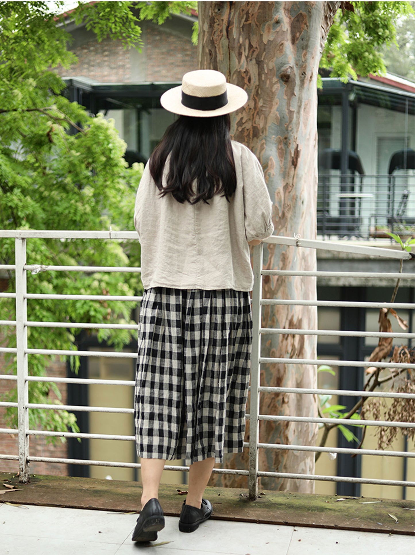 edoa Half Sleeve French Linen T Shirt