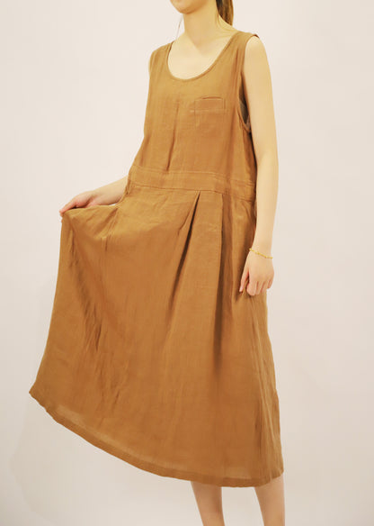 edoa Sleeveless Linen Sumeer Dress
