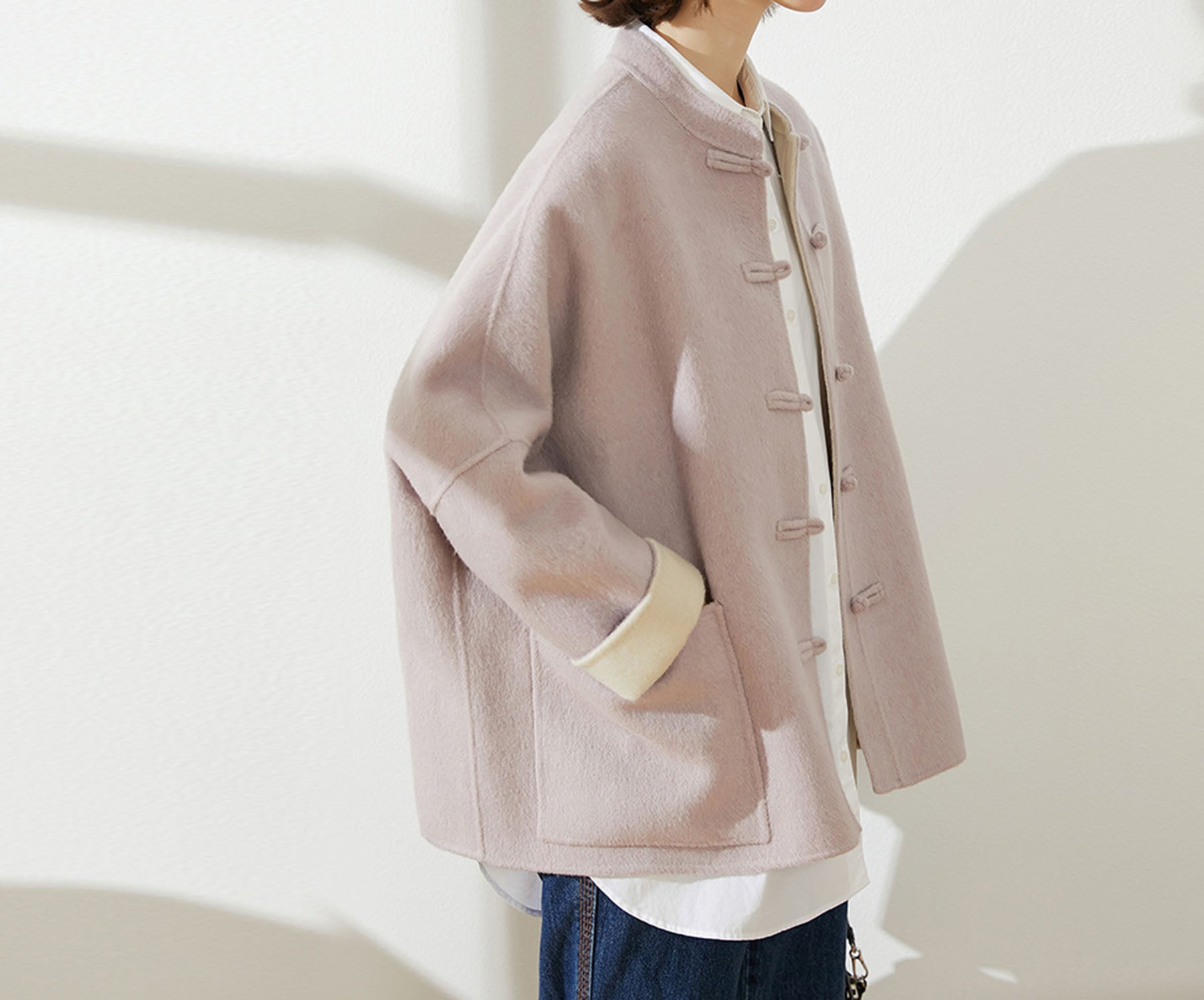 edoa Oversized Double-faced Wool Tang Suit