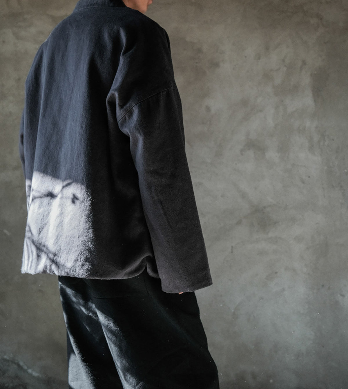edoa Dark Gray Cotton Twill Padding Jacket