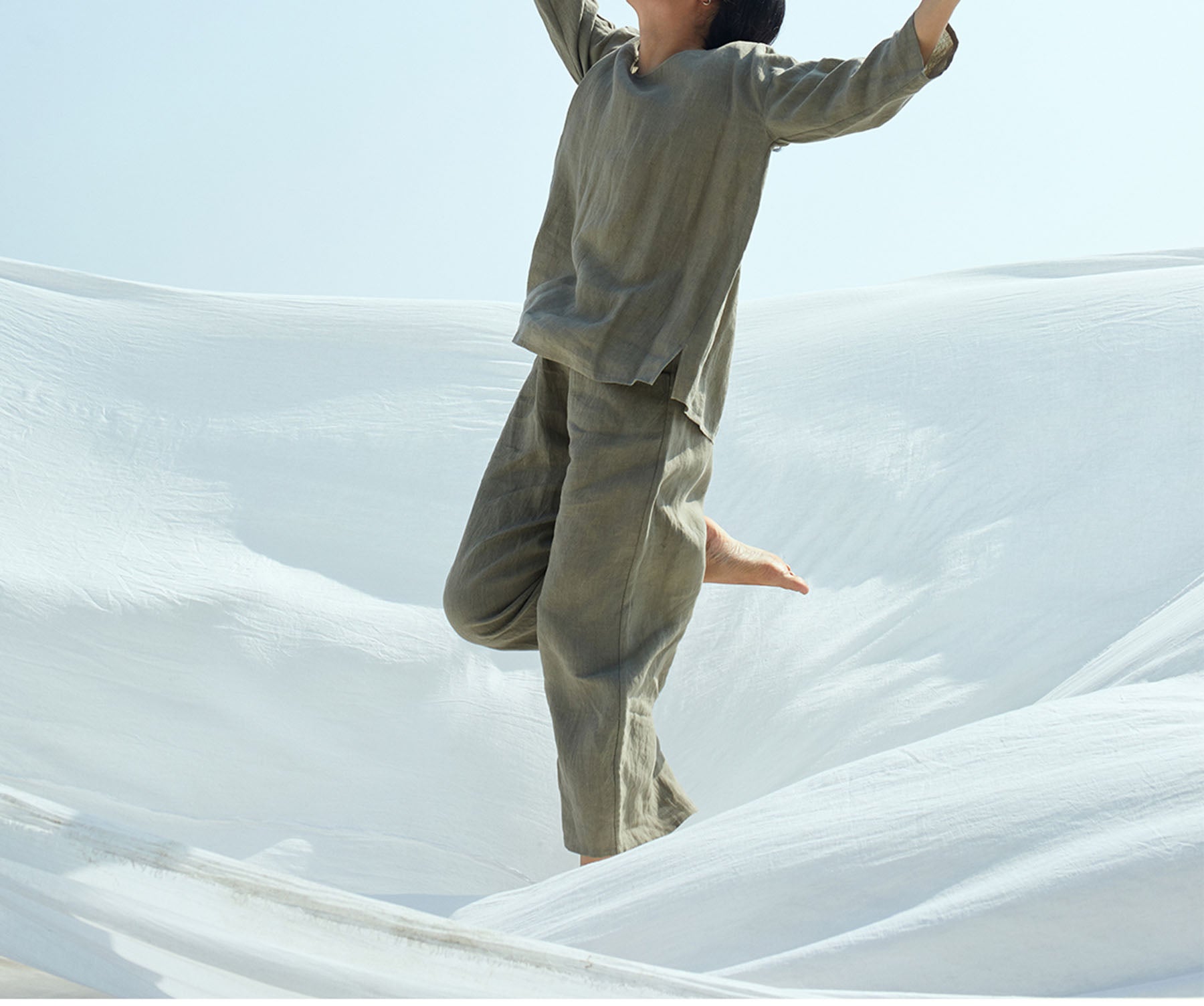 edoa Stay at Home Washed Linen Loungewear 