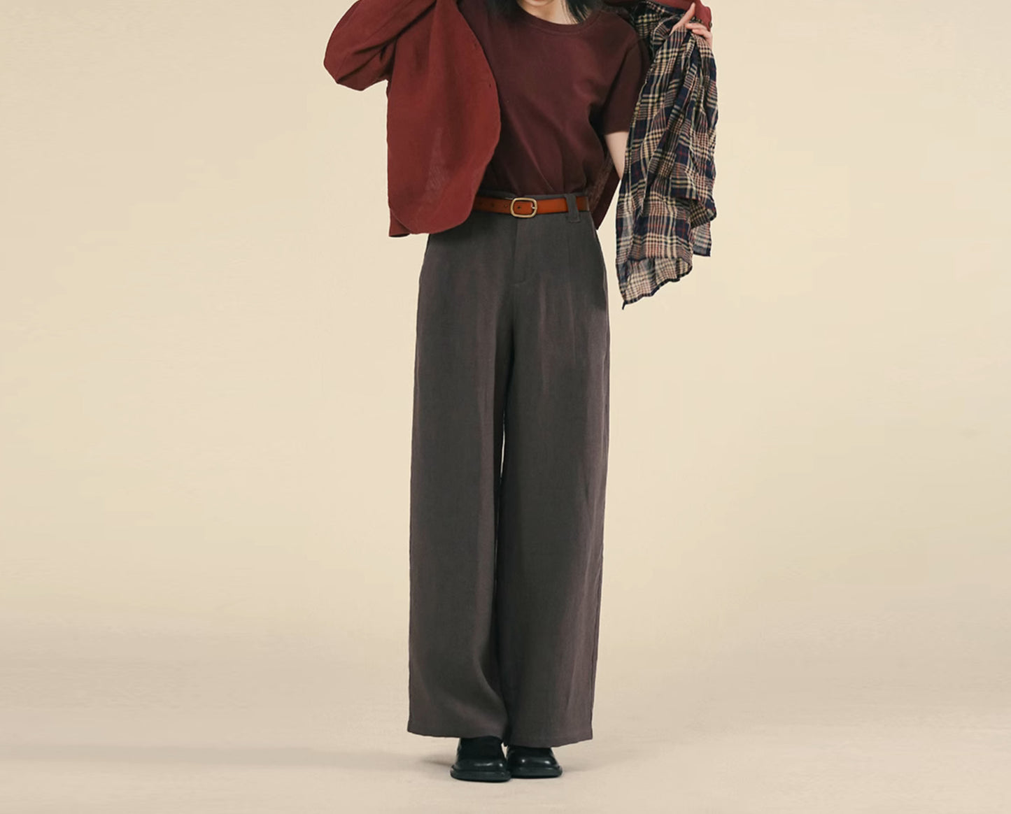 edoa Wide Leg Linen Pants 