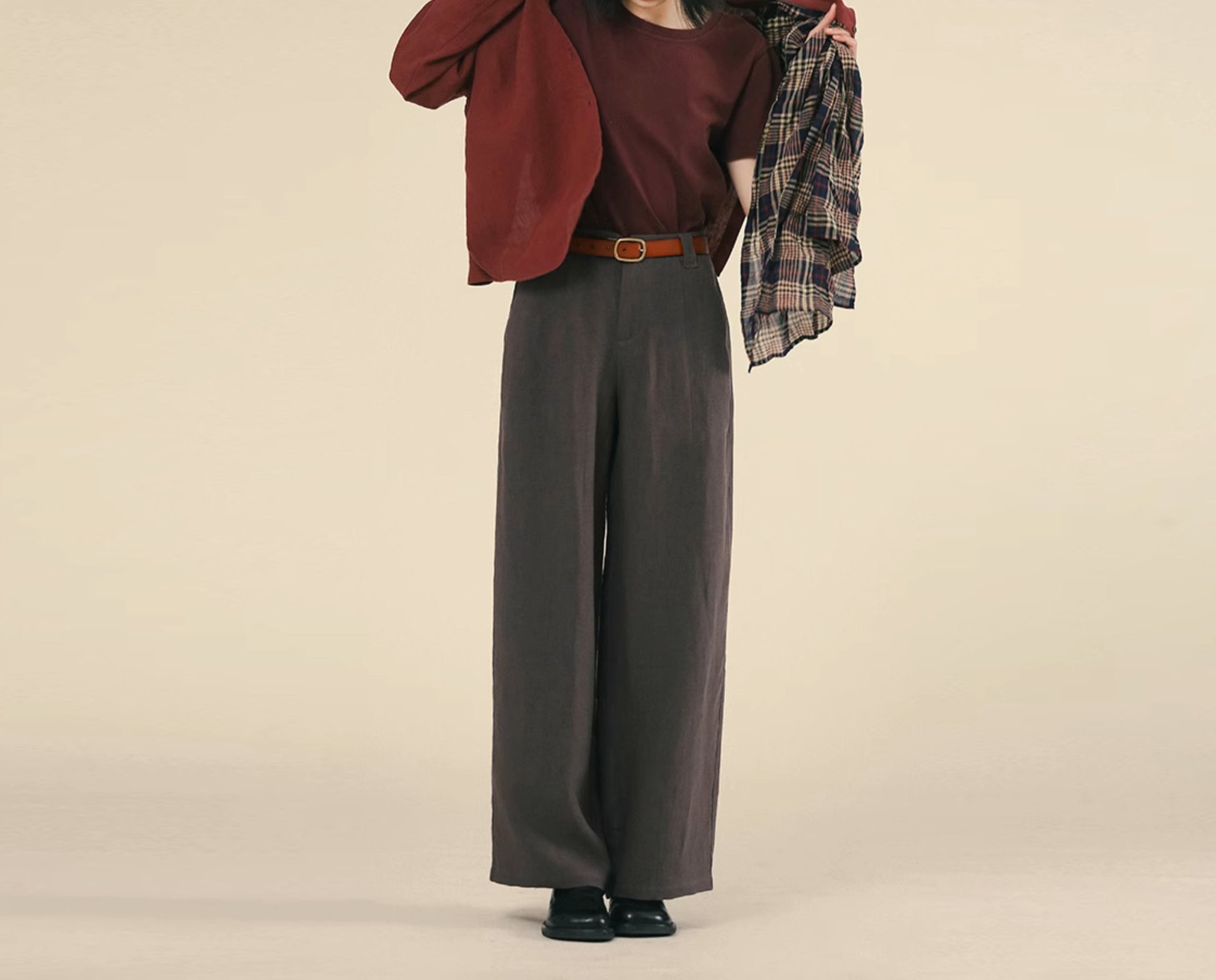 edoa Wide Leg Linen Pants 