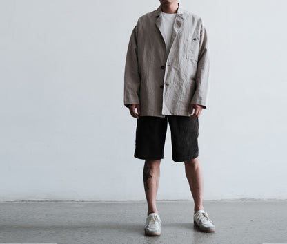 edoa Heavy Weight Mud Tussah Silk Shorts