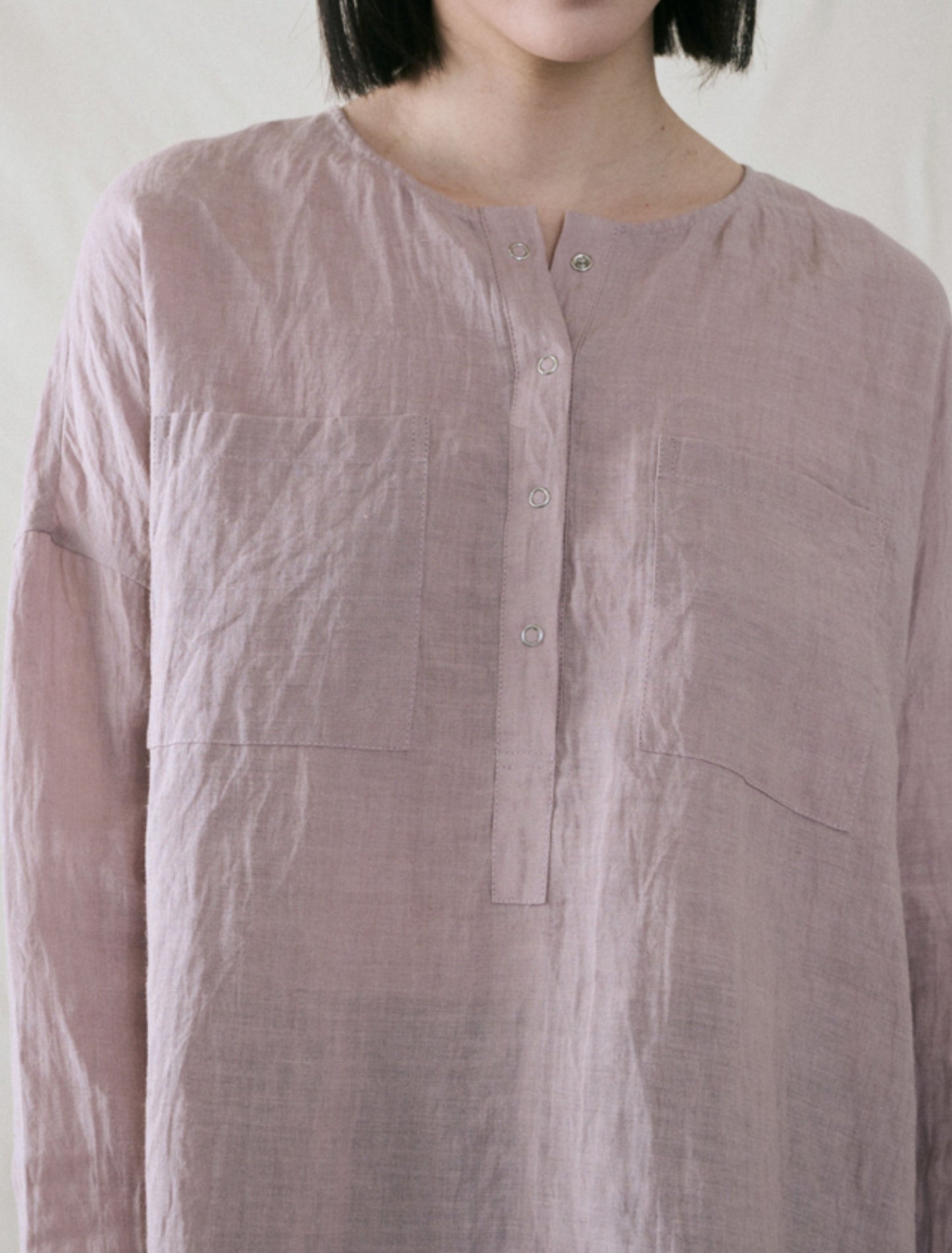 edoa Washed Ramie Pullover Blouse