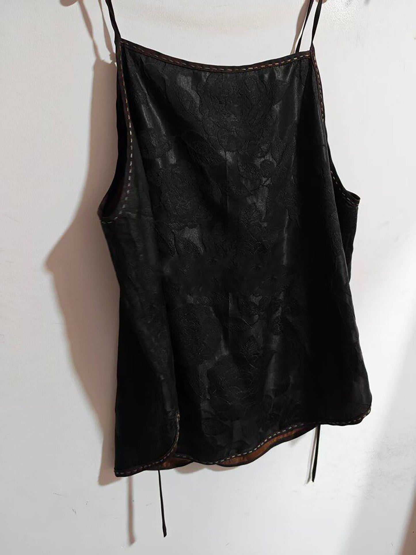 Mud Silk Jacquard Dudou Inspired Cami Top to0318 X316