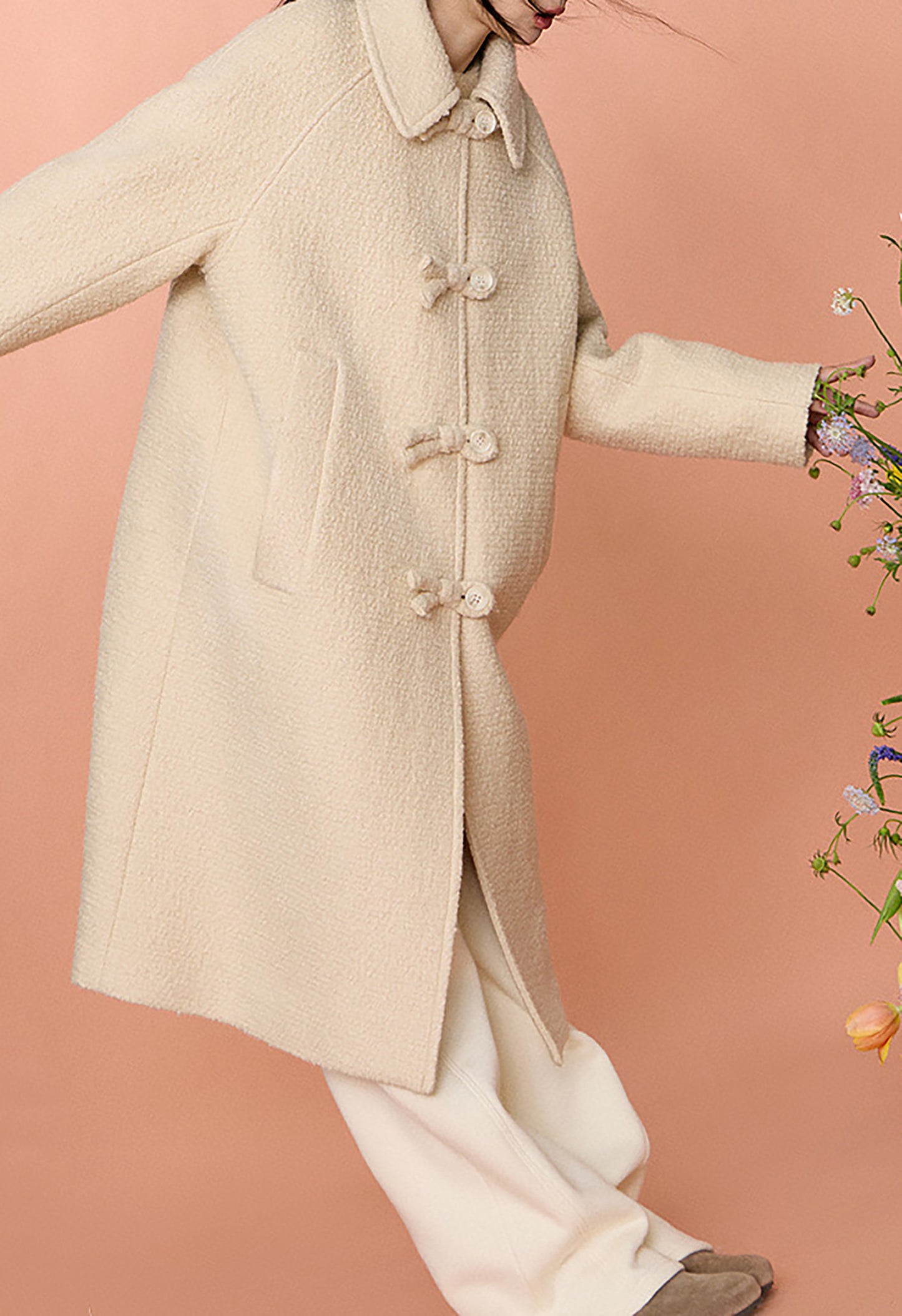 edoa Wool Bouclé Travel Coat