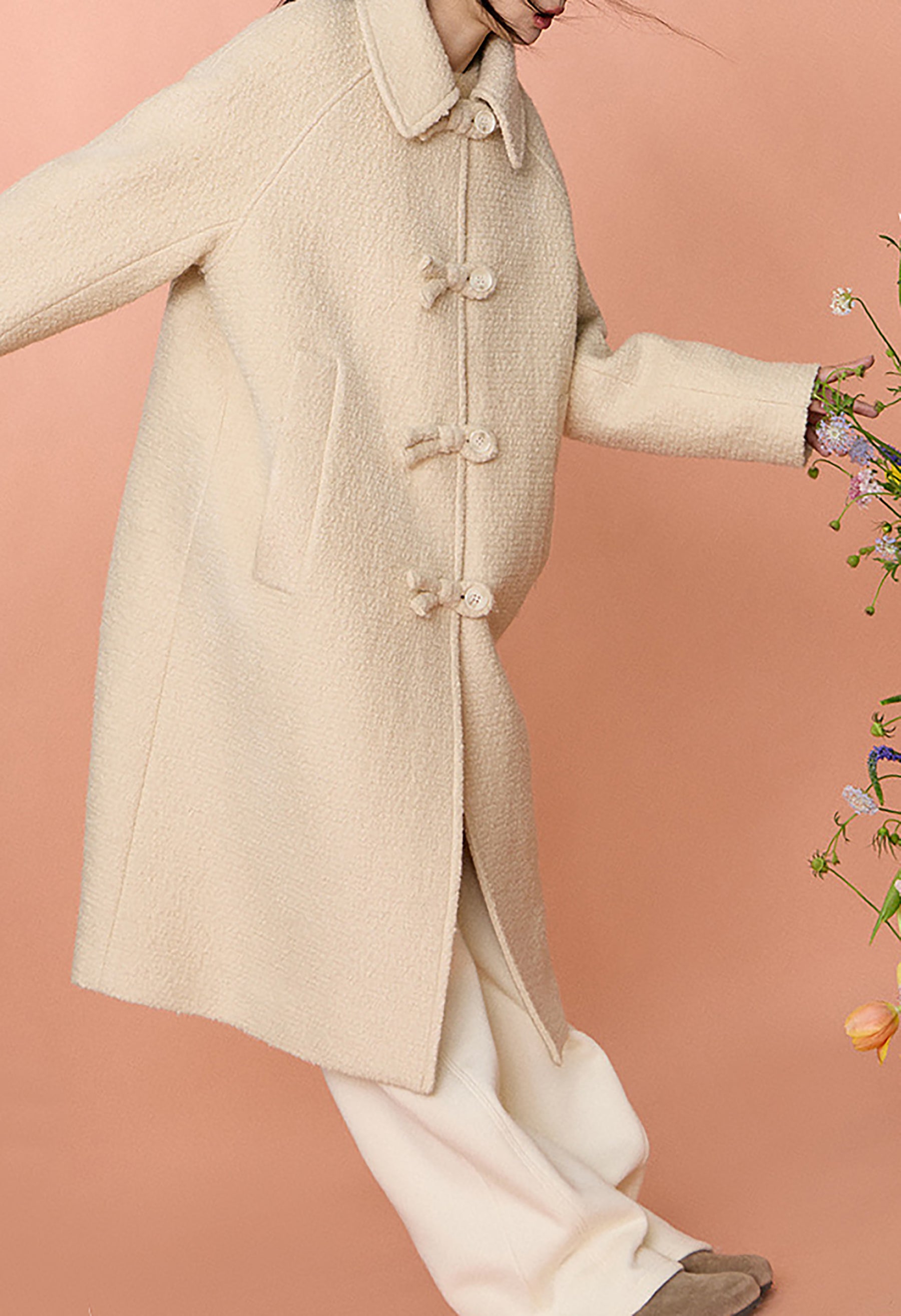 edoa Wool Bouclé Travel Coat