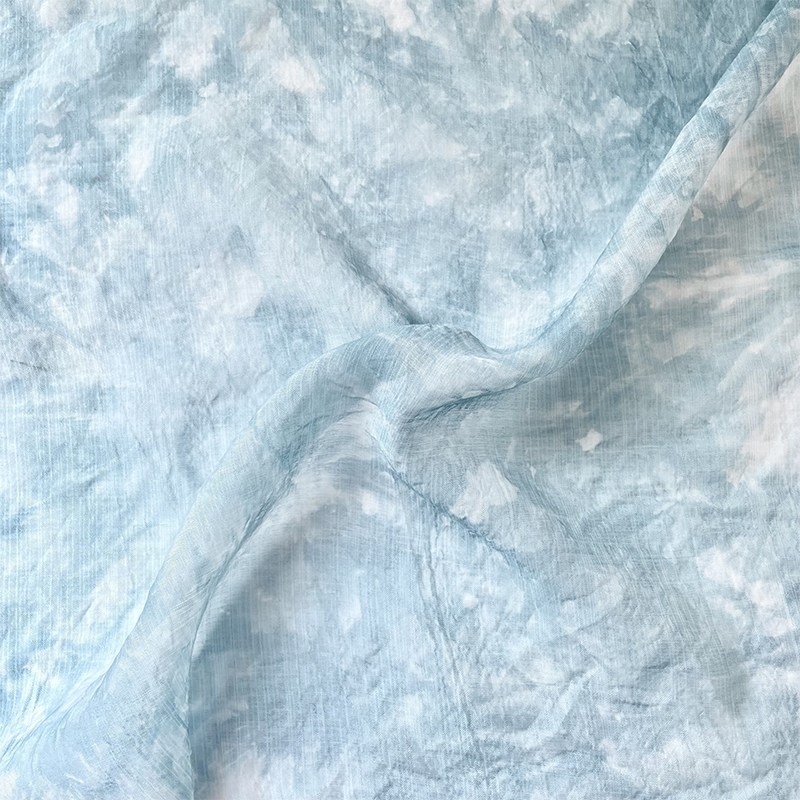 Hand-pintucked Distressed Linen Rayon Blend Pen Skirt sk0055 E093