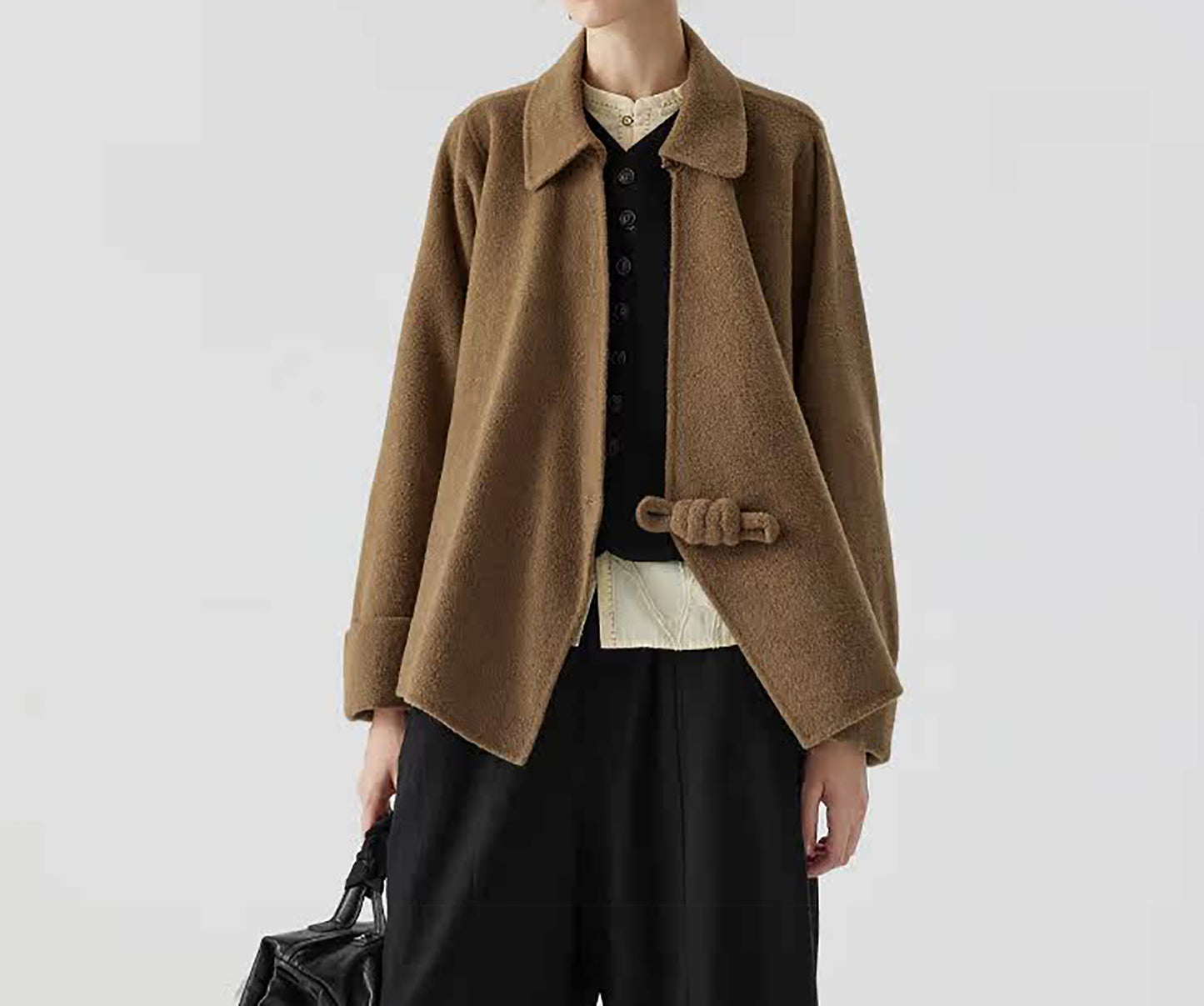 EDOA Short Double-faced Wool Jacket