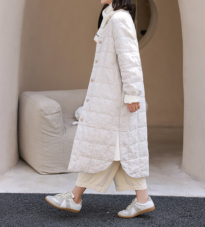 edoa Reversible Linen Down Coat 