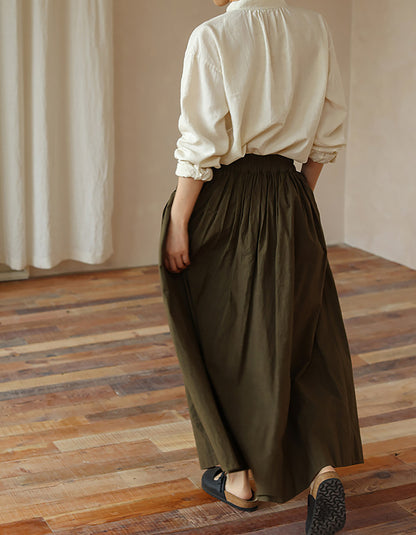 edoa Tussah Silk Linen Blend Chines Blouse