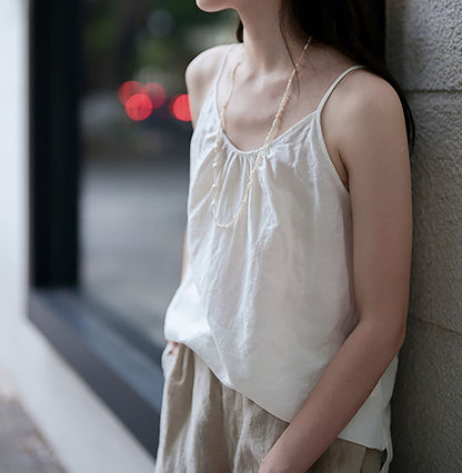 edoa Washed Linen Camisole Top