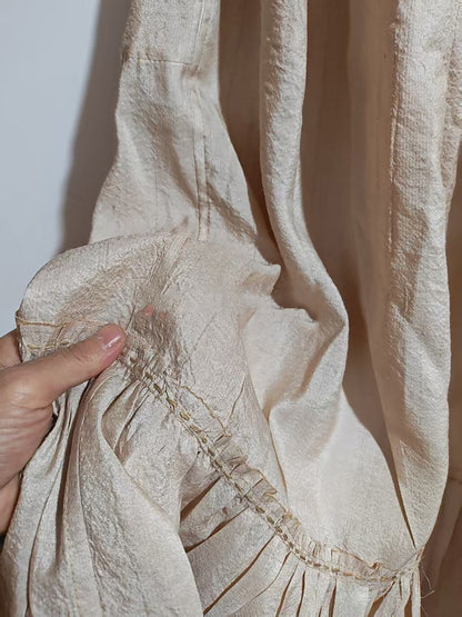 Undyed Tussah Silk Ruffle Skirt sk0080 X319