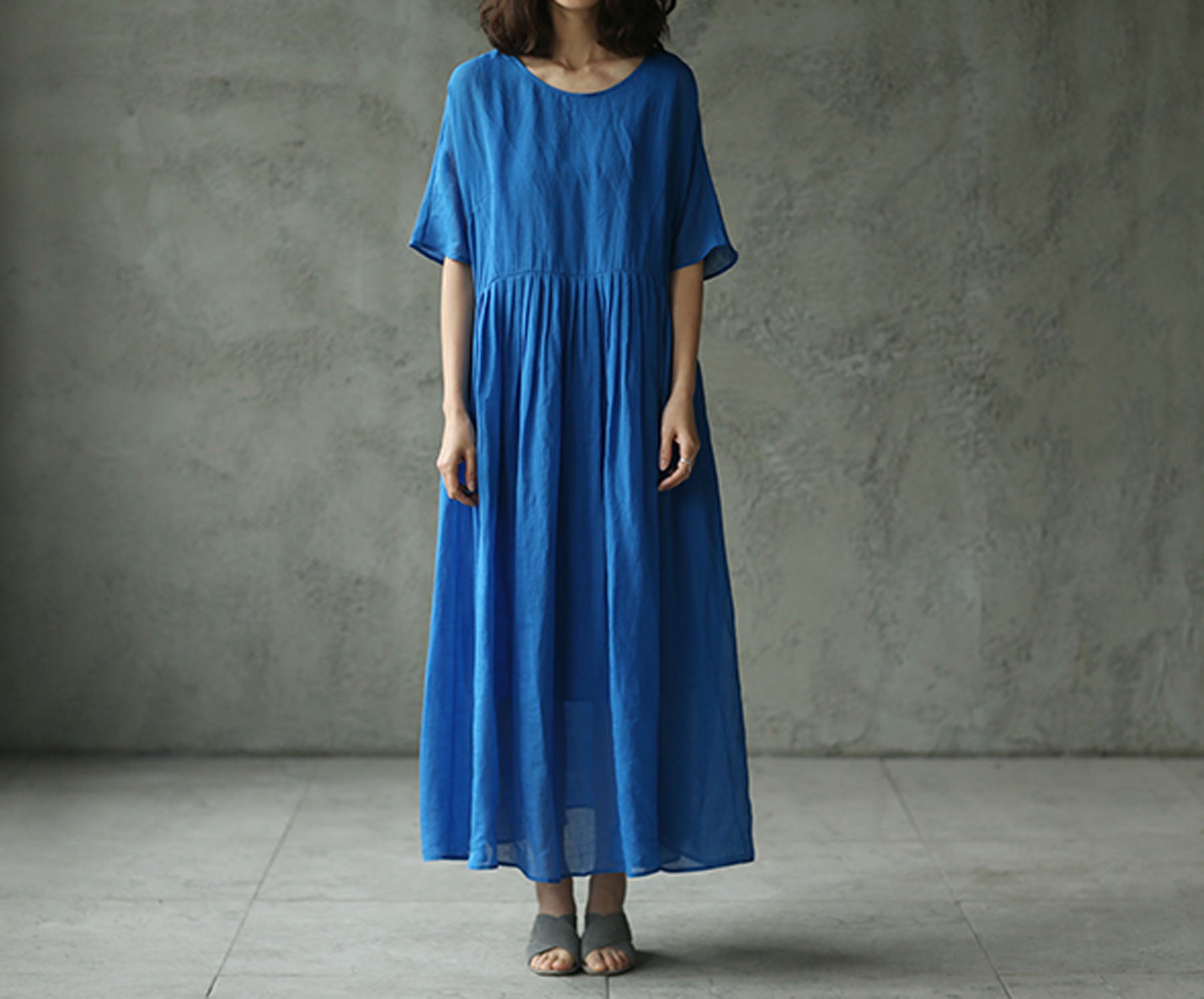 edoa High Counted Ramie Dress