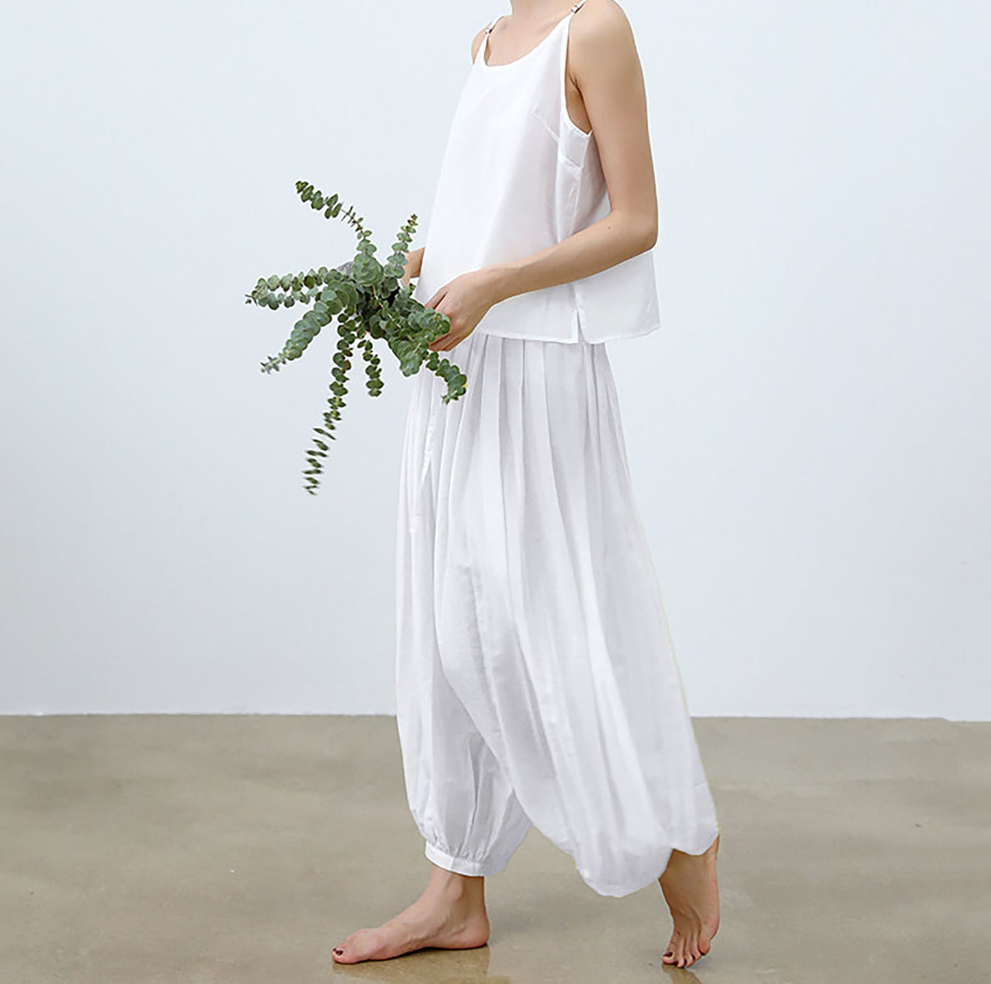 edoa Cotton Silk blend Yoga Lantern Pants