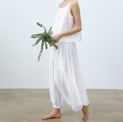 edoa Cotton Silk blend Yoga Lantern Pants