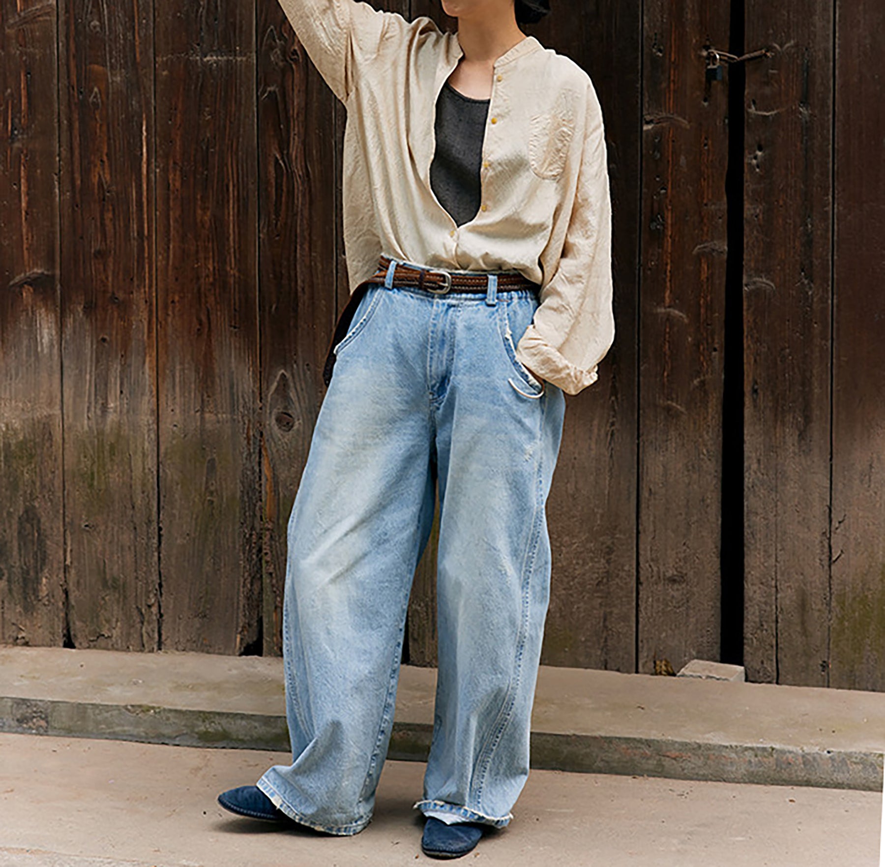 edoa Dupioni Tussah Silk Chinese Over Blouse