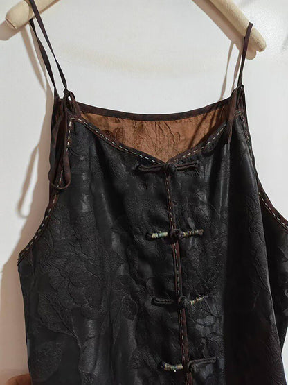 Mud Silk Jacquard Dudou Inspired Cami Top to0318 X316