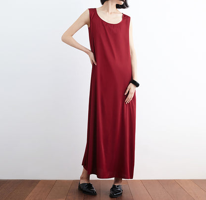 edoa Heavy Weight Mulberry Silk Sleeveless Dress