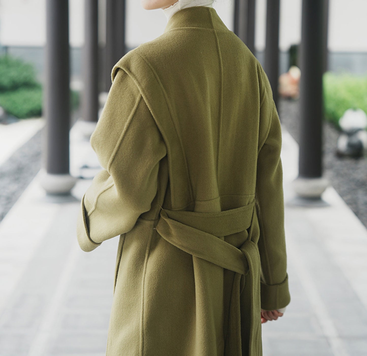 edoa Premium Double Faced Wool Chinese Coat
