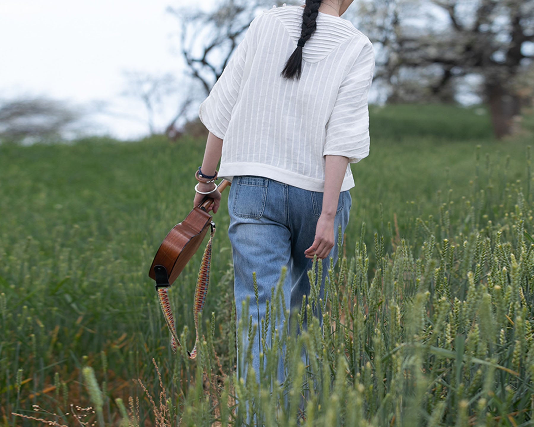 edoa Hand-pintucked Linen Blouse