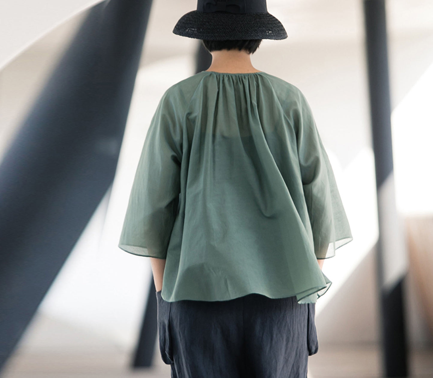 edoa Flared Trapeze Blouse